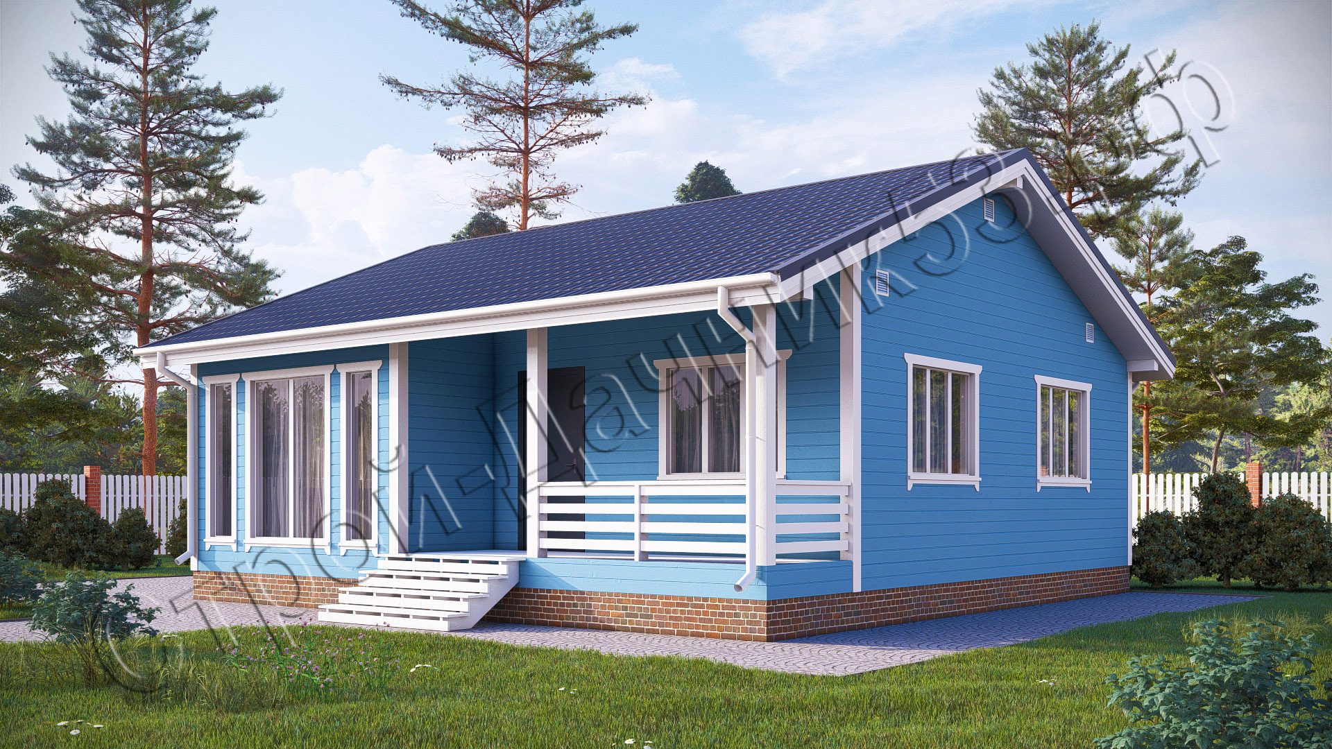 Проект каркасно-щитового дома Д–29